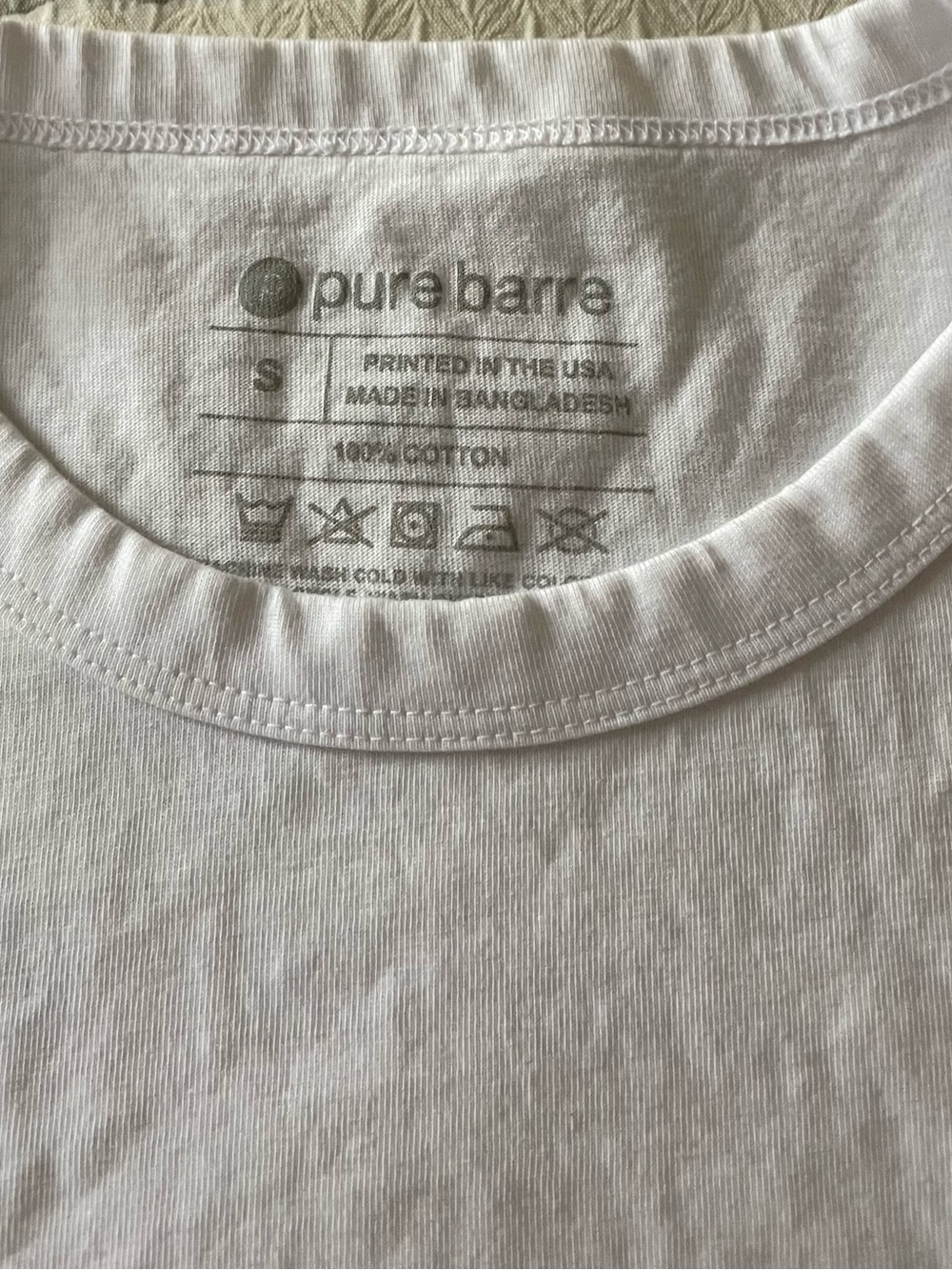Pure Barre White Tank with Orange Logo - Picture 2 of 2